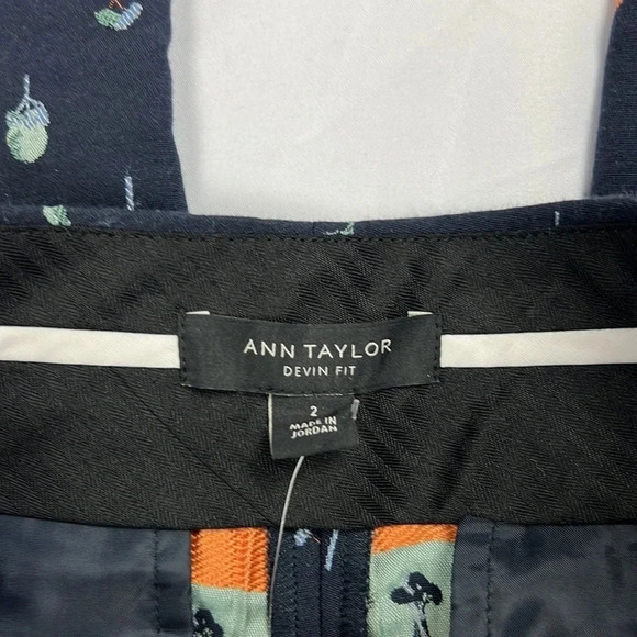 Ann Taylor NEW Women’s 2 Devin Fit Print Tailored Ankle Pant - Picture 5 of 13